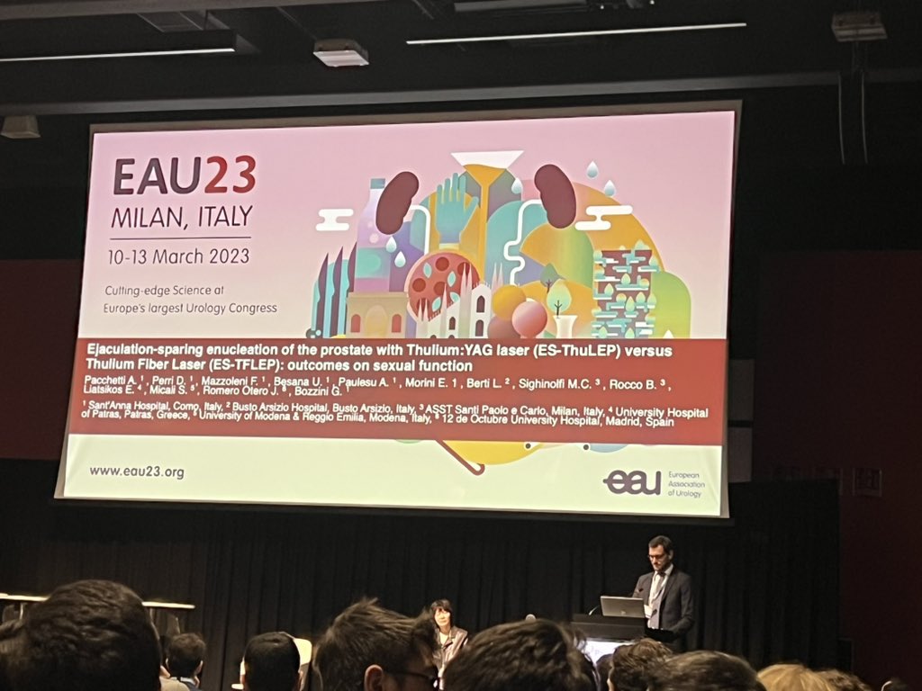 AlbertoCavUro's tweet photo. #EAU23 @AndreaPacchetti on the stage! @Uroweb https://t.co/pnCgt1DrvI