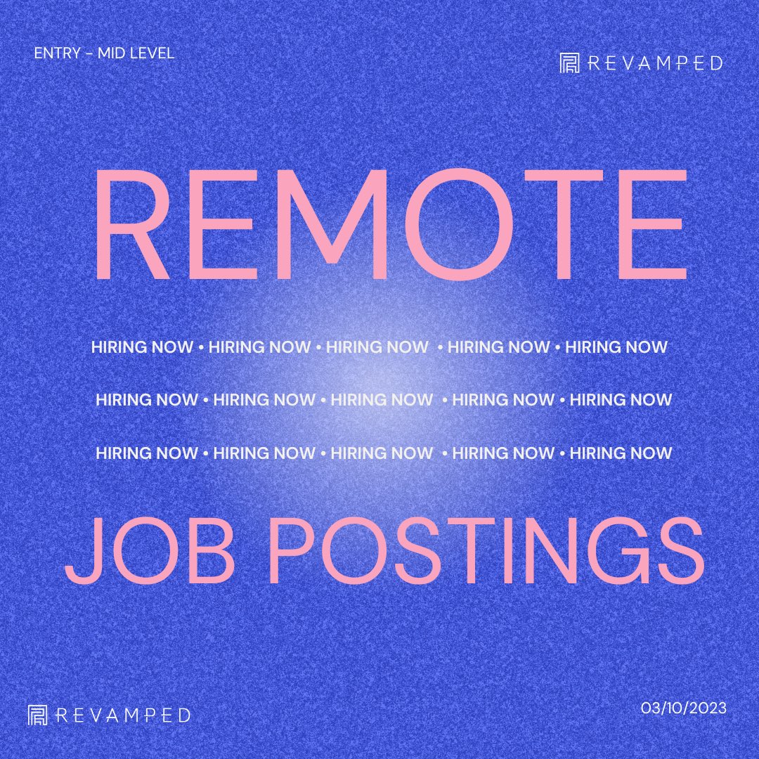 RevampedCP's tweet image. A thread on remote jobs for entry - mid level professionals ⬇️