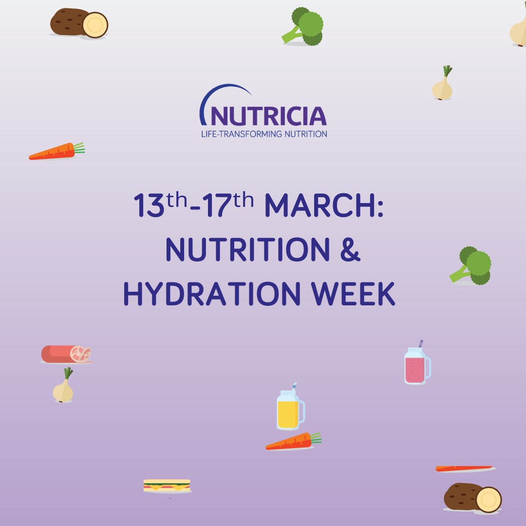 March 13th -17th is Nutrition &amp; Hydration Week. The aim of Nutrition &amp; Hydration Week is to highlight, promote &amp; celebrate improvements in the provision of nutrition and hydration. Stay tuned as we will be sharing resources for you and your patients throughout this week.
