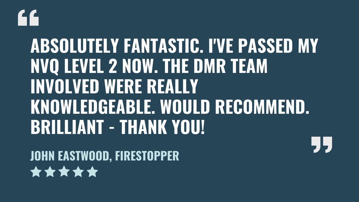 Congratulations on achieving your NVQ Level 2 in Passive Fire Protection, John. Grab yourself a beer this weekend and toast a job well done. 🍻

#GoogleReviews #PassiveFireProtection #FireStopping 🔥🛑