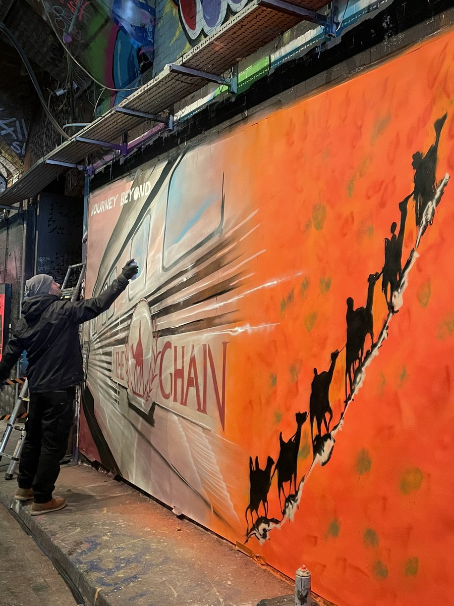 Enjoying the live graffiti today at Leake Street Arches with Journey Beyond <a href="/TourismAus/">Tourism Australia</a>