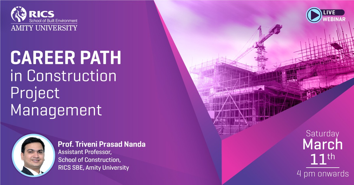 Join us for an exclusive webinar with Prof. Triveni Prasad Nanda, AP at the School of Construction, RICS SBE

Register Now: bit.ly/3ZDozVy

#MBA #InfrastructureSector #CareerGrowth #Webinar #Education #SkilledProfessionals #India  #Noida #Mumbai #India