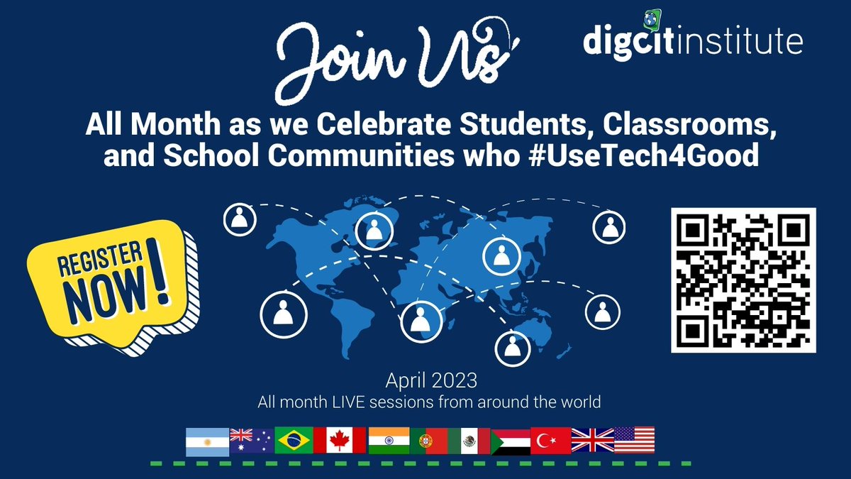 🎶 'Celebrate good times, come on!'

Register to join us for our month-long celebration of students, classrooms & school communities around the world who #UseTech4Good!

🔗 bit.ly/GlobalStudentS…

#GlobalStudentShowcase #GlobalEd #GlobalEdChat #StudentVoice #DigCitIMPACT 🌀