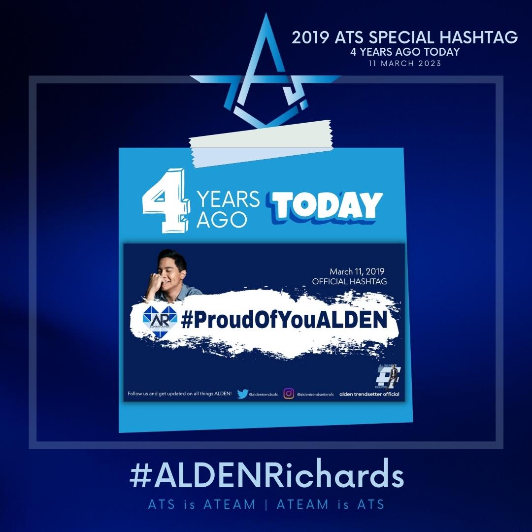 Four years ago today, we had a special hashtag for ALDEN which summarizes how we feel ever since and until now ☺️

We've always been PROUD of you, ALDEN!
And that will never ever change 🥰

<a href="/aldenrichards02/">Alden Richards</a> 
#ALDENRichards