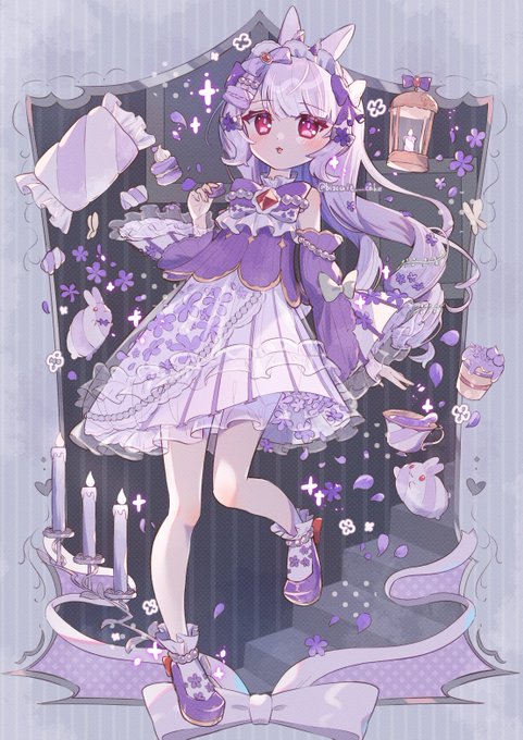 「animal ears purple theme」 illustration images(Latest)