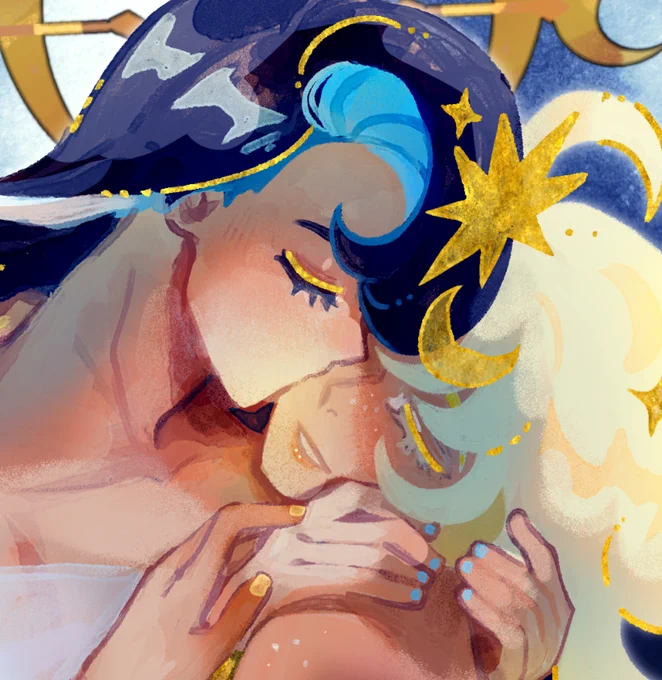 zoom in to their face so u can see the kissy better 