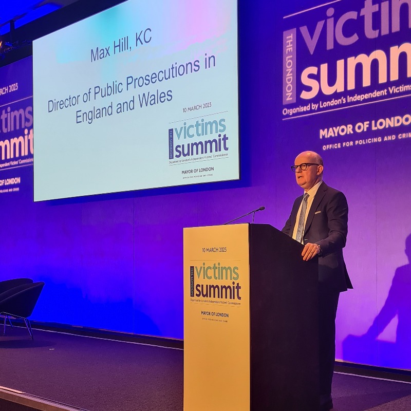 CPSUK's tweet photo. ⚖️ "Victims are vital to our cases and we want to do everything we can to support them."

@MaxHillKC, Director of Public Prosecutions, set out the ongoing work to transform our service to victims in a speech at #LDNVictimsSummit23 @LDNVictimsComm

Read the full speech👇