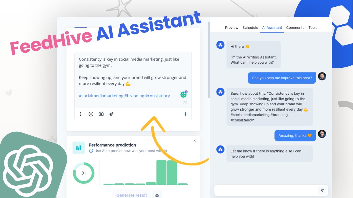 AI Writing Assistant 🤖

Our new, fine-tuned AI Writing assistant is only a click away, ready to help you come up with ideas and improve your posts.

Never get stuck in writer's-block again!

Now available to all users 🤩