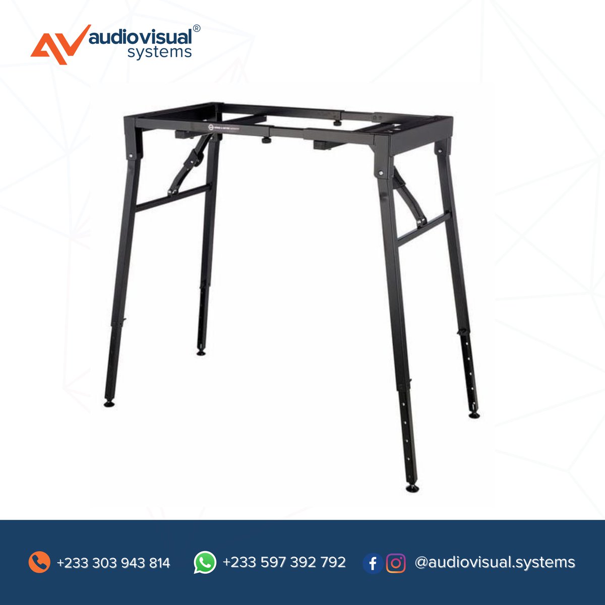 avsghana's tweet photo. Happy Weekend People!!!
Excited to bring you the KÖNIG & MEYER 18950 Table-Style Adjustable Keyboard Stand.
Contact us today for yours.
.
.
.
.
#audiovisualsystems #königundmeyer #keyboardstand #flexible #compact #adjustable #keyboardists #keyboard #happyweekend https://t.co/VpbiYp7S8G