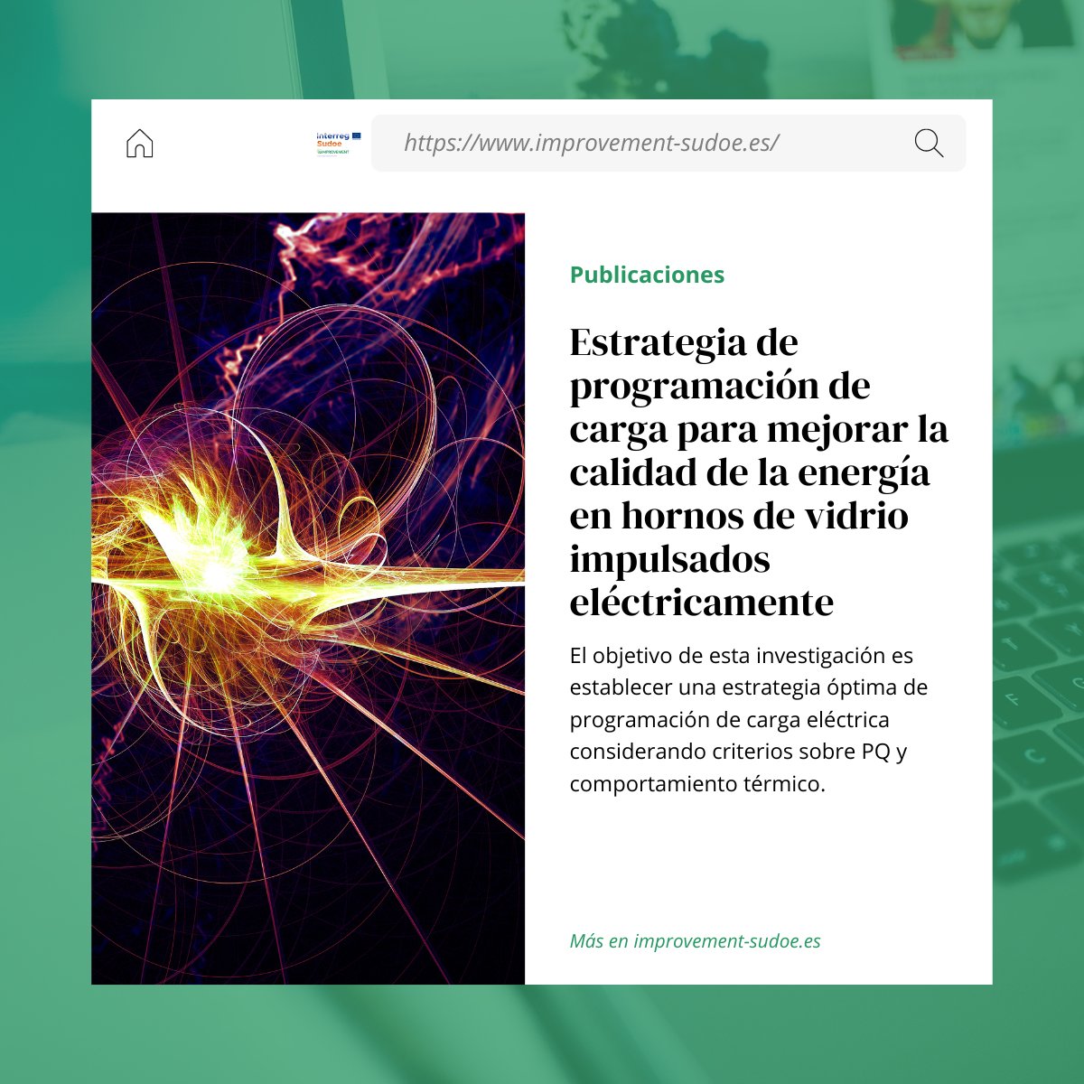 ProjImprovement's tweet photo. The @Univcordoba recently published a research as a result of its participation as a partner of IMPROVEMENT. In it, they propose a specific load scheduling strategy to improve the quality of energy in electrically driven glass furnaces.

👉 https://t.co/pVYwHZIYeG https://t.co/m8eSDsBiwW