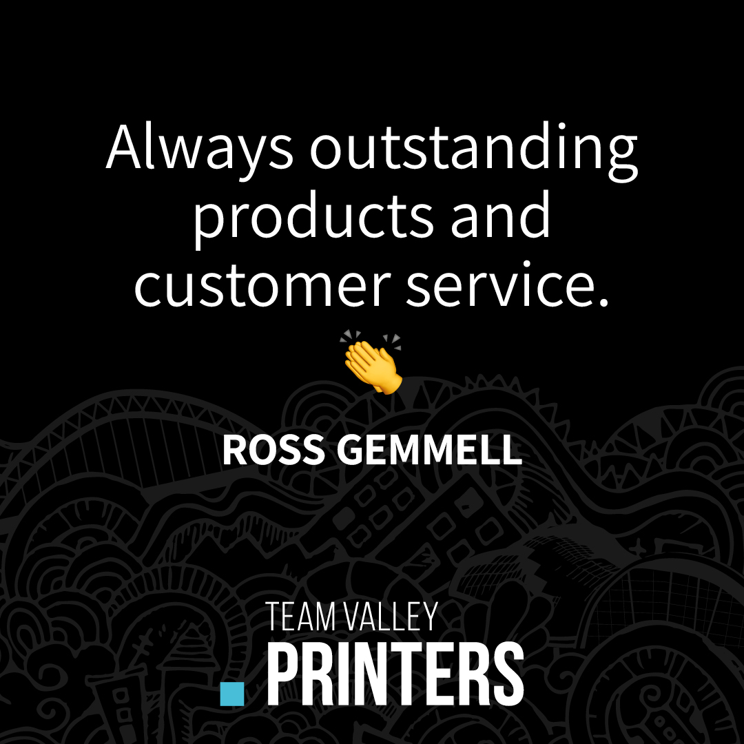 teamvalleyprint's tweet photo. Sometimes, the best customer feedback is short and to the point, just like this fab recent review on our Google Business Page! 🙌🏻

Thank you Ross for your valued custom and kind words. 🙏🏻

Get in touch today. 👇🏻

📞 0191 491 1525
📧 info@teamvalleyprinters.co.uk https://t.co/gATEKQn9E6