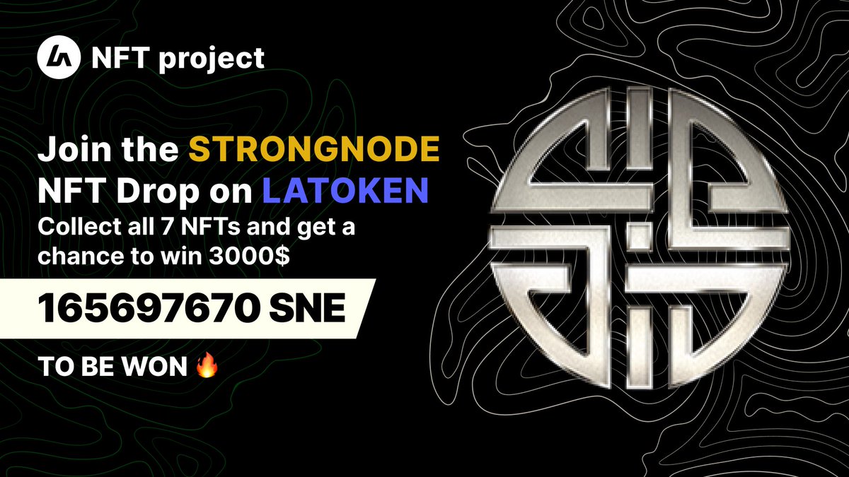 We are back with another SNExLATOKEN Animated Sky Series NFTs giveaway!💸

Collect all 7 NFTs and get a chance to win from 3000$ [5523255 SNE token for each of the 30 collectors who collected all 7 NFTs of the SNExDHB Animated Sky Series].

Stay tuned for the First drop today!
