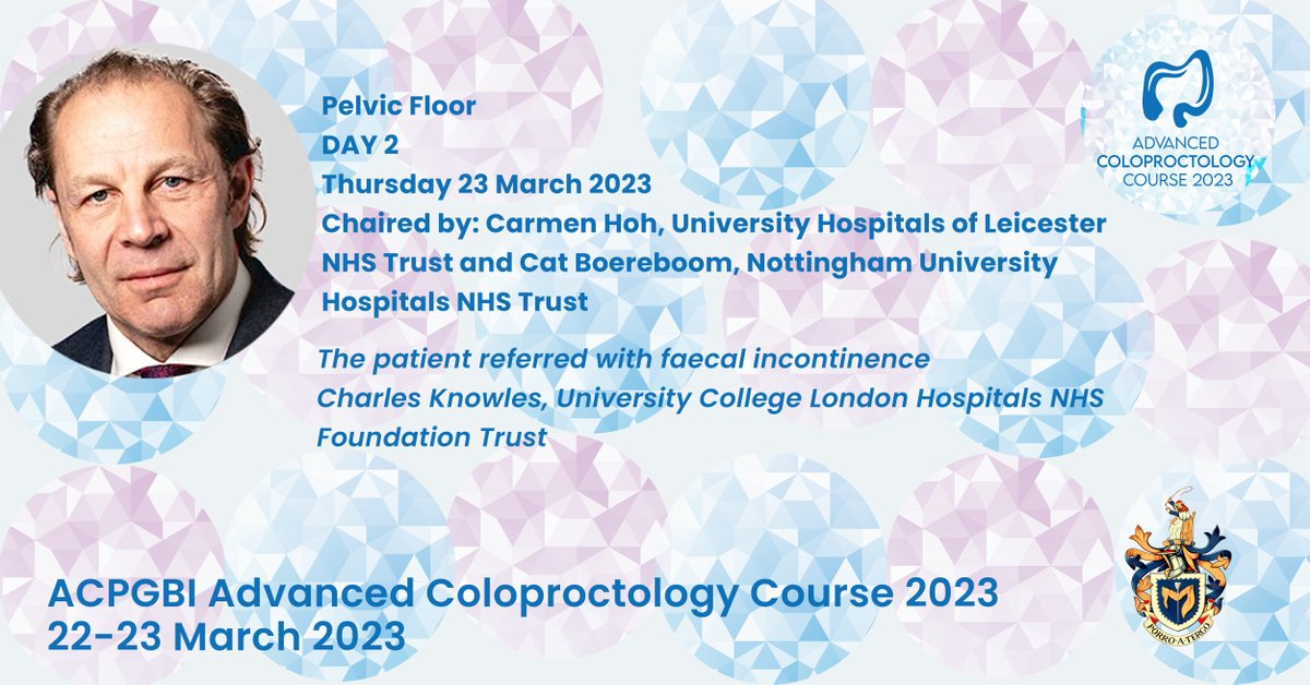 @ACPGBI (@acpgbi) on Twitter photo #ACC2023
We are delighted that <a href="/profcknowles/">Charles knowles</a> will deliver a talk on the patient referred with faecal incontinence
Join us #Live or on-demand #ACC2023 for the Pelvic Floor Session
Accredited for 1️⃣0️⃣CPD points
Still, time to register
🔗bit.ly/ACC2023reg
<a href="/TPFSuk/">Pelvic Floor Society</a> #ACC2023
We are delighted that <a href="/profcknowles/">Charles knowles</a> will deliver a talk on the patient referred with faecal incontinence
Join us #Live or on-demand #ACC2023 for the Pelvic Floor Session
Accredited for 1️⃣0️⃣CPD points
Still, time to register
🔗bit.ly/ACC2023reg
<a href="/TPFSuk/">Pelvic Floor Society</a>