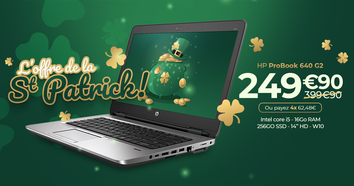 PCLaptopservice's tweet photo. C'est votre jour de chance 🍀
Découvrez notre offre green pour la #saintpatricksday à un excellent rapport qualité-prix 🤩!
https://t.co/1mTiKhqyG8 https://t.co/UwEq2GQZfP