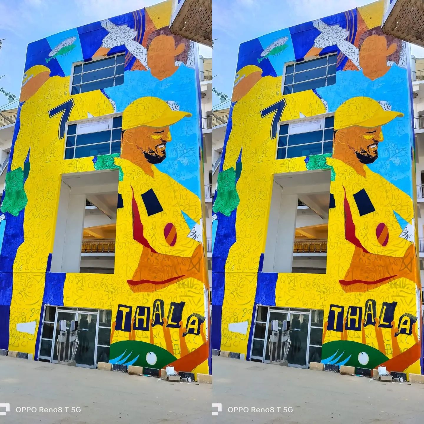 Jitu m Thalesa On Twitter RT HYD DhoniFans Massive Wall Painting jitu-m-thalesa-on-twitter-rt-hyd-dhonifans-massive-wall-painting