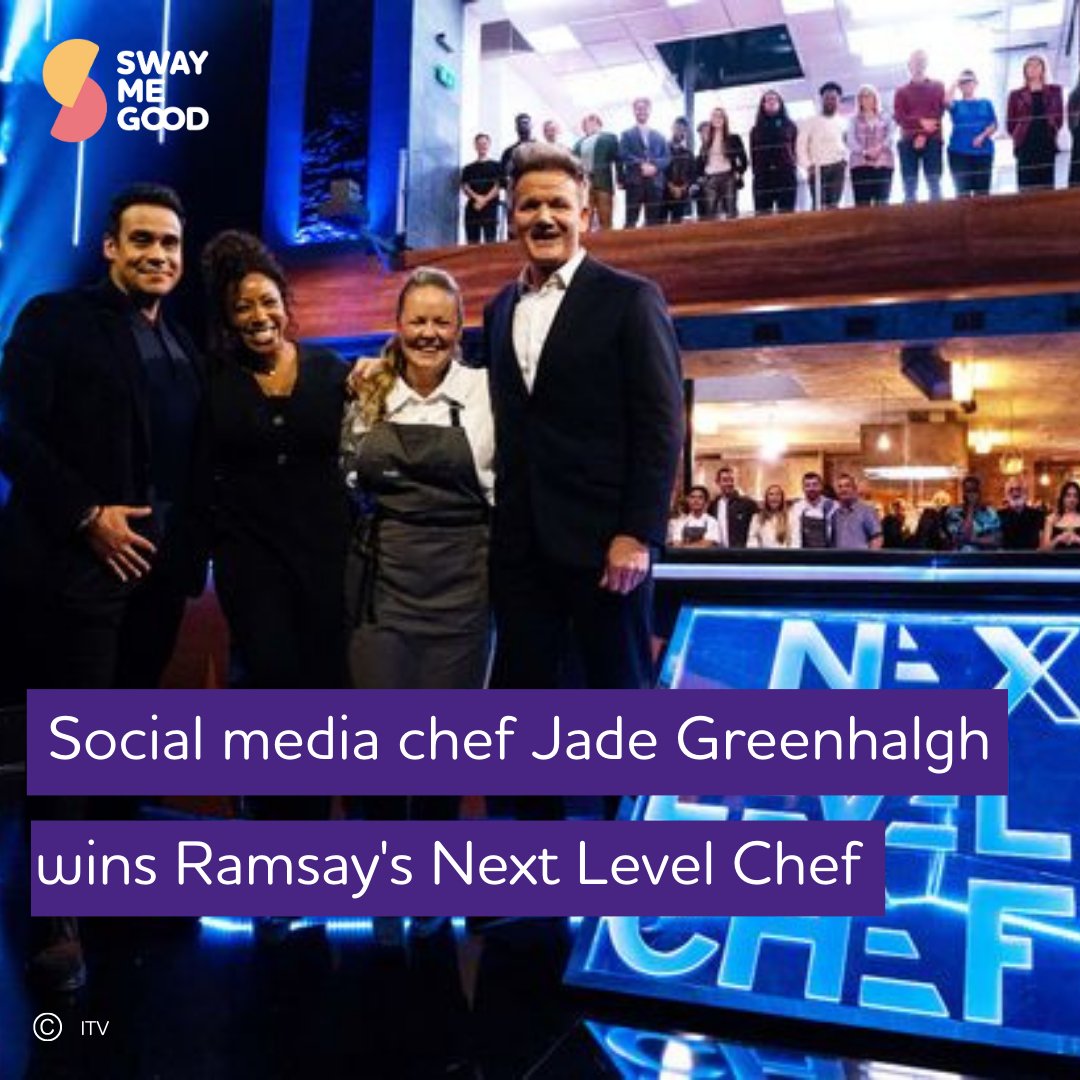 SwayMeGood's tweet photo. Jade Greenhalgh has been named the winner of Gordon Ramsay's cooking competition Next Level Chef on ITV.
Read more at https://t.co/kDqK3O5bkH
#swaymegood #SMGNews #nextlevelchefuk #dailynews https://t.co/JW8UbEI0Oy