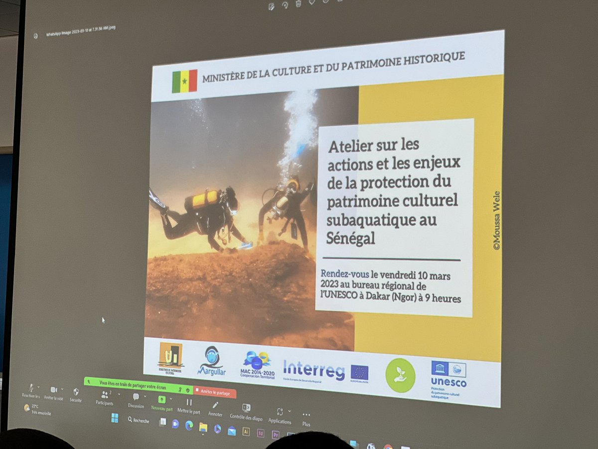 UNESCO_Dakar's tweet photo. C'est le grand jour ! Aujourd'hui, les partenaires du projet #Margullar 2 se rencontrent pour discuter des actions et enjeux de la protection du #PatrimoineCulturelSubaquatique au #Sénégal et #Caboverde🌊
#Convention2001
#kebetu https://t.co/ric2MpqYF2