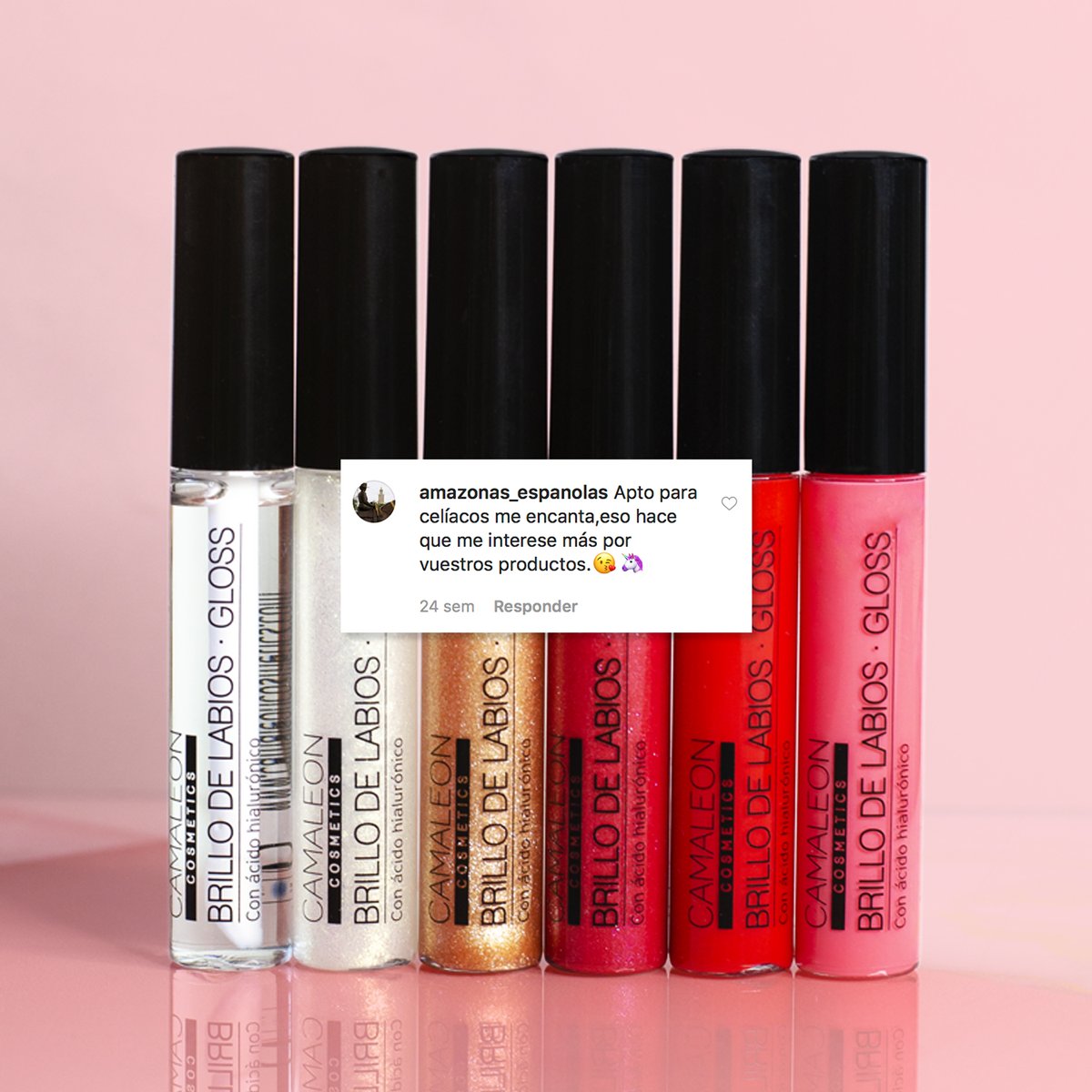 Si eres celíaca o vegana 🐰 y estás buscando un gloss para darle brillo a tus labios 💋, ¡necesitas los glosses de Camaleon! ¡Además llevan ácido hialurónico! Aporta hidratación y volumen 😍, rellena las arrugas y alisa
#CamaleonCosmetics #ElColorQueSigueTuRitmo