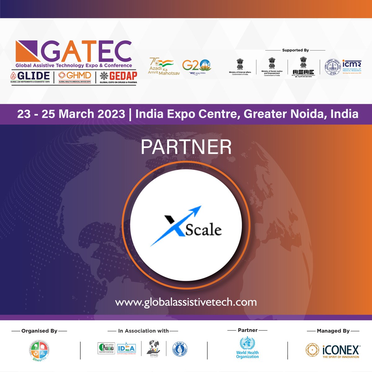 ghmdexpo's tweet photo. Global Health & Medical Device Expo (GHMD) 2023 Welcomes Xscale as a Partner.
Get More Information at https://t.co/ZPf94a2z29
Email us- secretariat@globalassistivetech.com
#gatec2023 #ghmd2023 #AssistiveTechnology #xscale #conference #exhibition #partner https://t.co/87cwWpju4w
