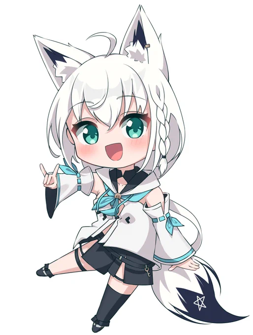 SDフブチャン#絵フブキ↓ツリーに透過素材あり↓ 