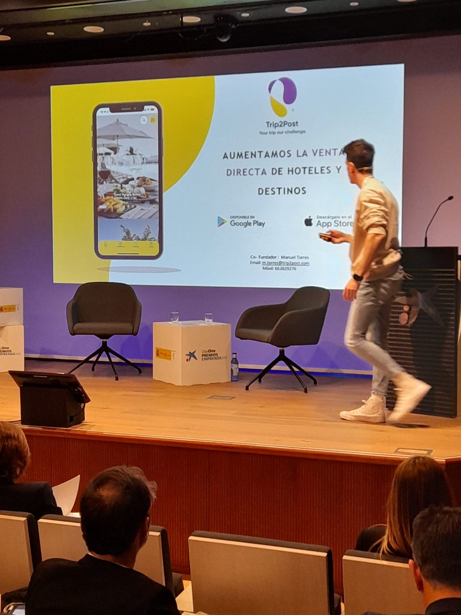 EmprendeXXI_'s tweet photo. 🗣️La última #startup en presentar su proyecto es #Trip2post, una #app que conecta con hoteles y destinos a través de experiencias reales.
Una vez terminados los #pitches el jurado procede a la votación #online.📲
¡Mucha suerte a todas!🍀 https://t.co/OhFq7ScWOQ