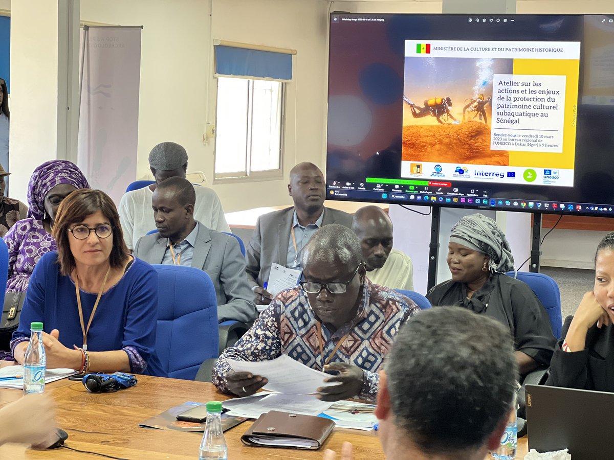 UNESCO_Dakar's tweet photo. "It's the big day! Today, the #Margullar 2 project partners are meeting to discuss the actions and issues related to the protection of #UnderwaterCulturalHeritage in #Senegal and #CaboVerde🌊
#2001Convention
#kebetu
#ProtectHeritage https://t.co/Ualu4h0ZzD