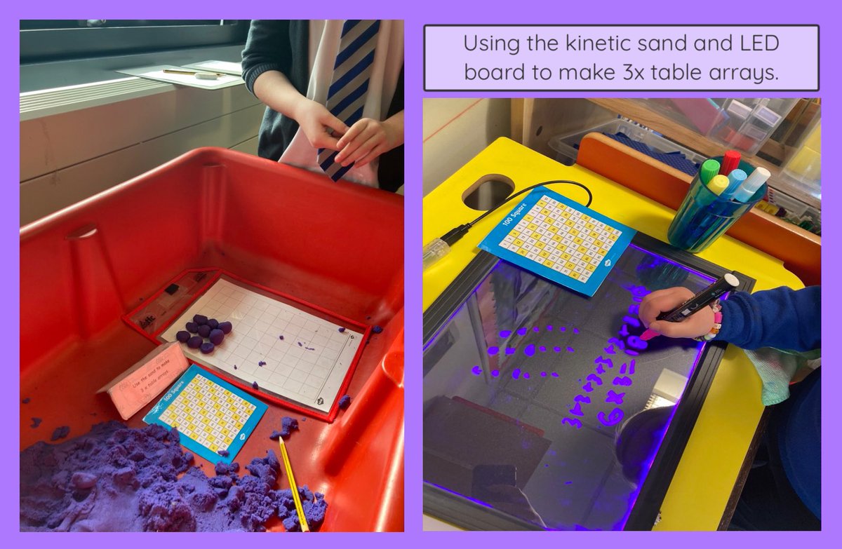 MissFis2828018's tweet photo. This week we have used different multiplication strategies to solve 3x table problems. Today we were making arrays to help us count in 3s. #cpa #equalrows @saracenprimary @glasgowcounts https://t.co/2eY9gkOv8Q