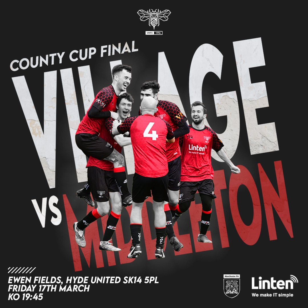 villagemancfc's tweet photo. It’s the biggest game in the club’s, and probably gay football’s, history. 

Manchester FA County Cup final. Get yourself there Friday 17th https://t.co/ZcowMRDUZb