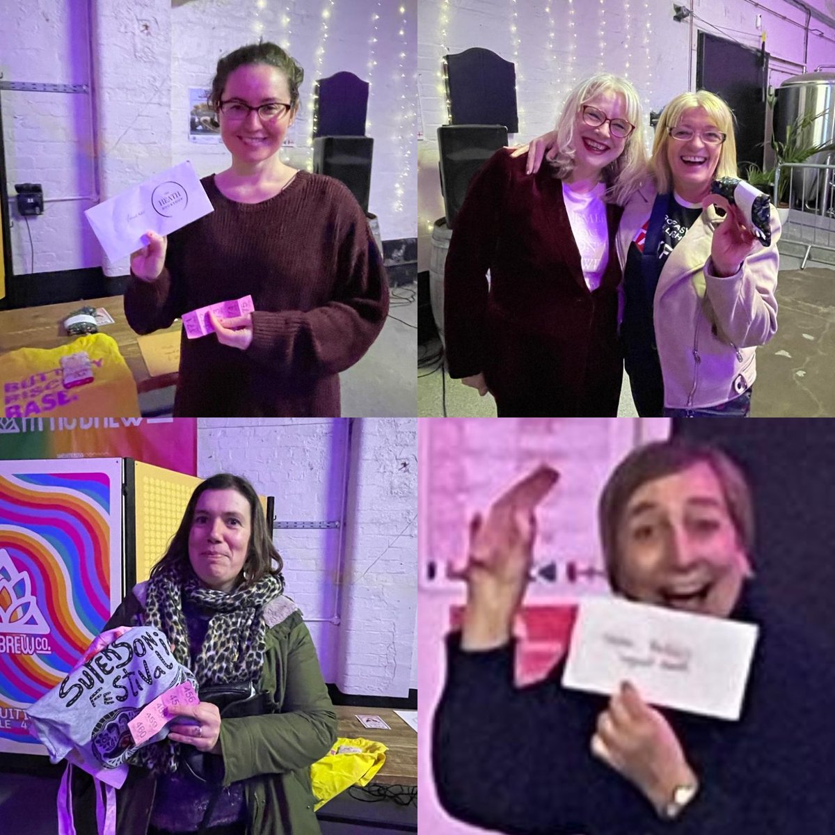 BrewHaHaBrum's tweet photo. Here are some of our lucky raffle winners from our #InternationalWomensDay gig at @atticbrewco. We raised over £1000 for @dvsouthbham . Thanks to all the local indies who donated prizes, plus @jessphillips and @Herring1967 . And of course thanks to all who came. ❤️👏 https://t.co/gXYxoPst2D