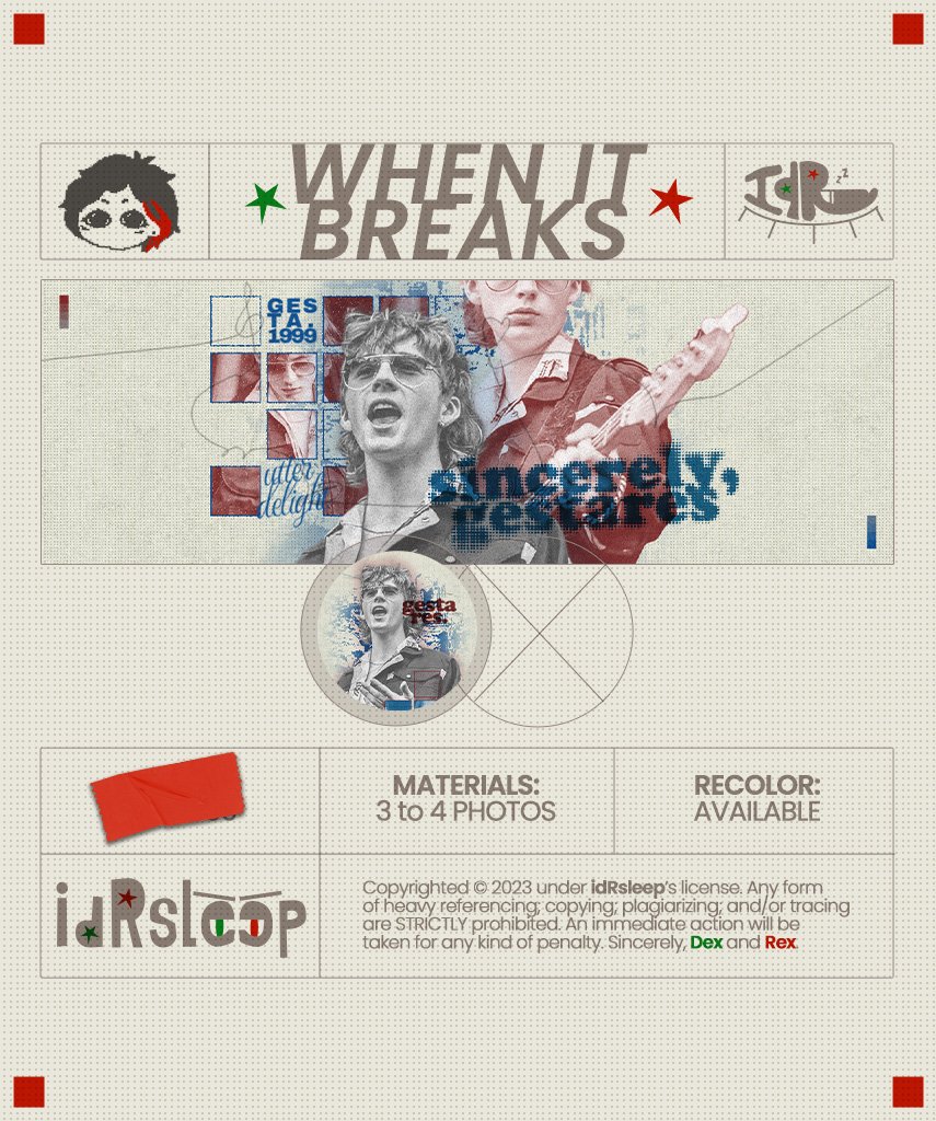 idRsleep's tweet photo. ㅤ
RETWEET this tweet to get "WHEN IT BREAKS"
ㅤ https://t.co/JzCAF3pVOP