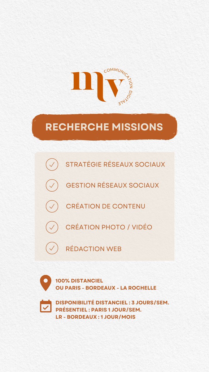 Bonjour à tous ! Je suis à la recherche de nouvelles opportunités et missions dans les secteurs suivants : Santé/Bien-être - Food - Mode
✅ Mon profil Malt : lnkd.in/ePTU9xAg
✅ Mon portfolio : lnkd.in/eyGk_Bz3
#communitymanager #reseauxsociaux #rechercheemploi