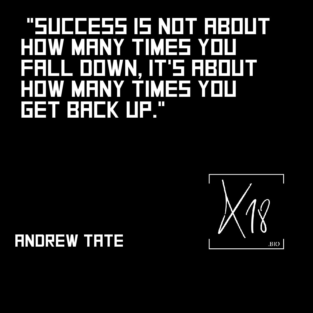 X18BIO's tweet image. "Success is not about how many times you fall down, it's about how many times you get back up."