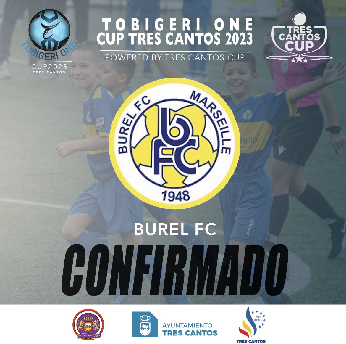 TresCantosCup's tweet photo. 🏆 | Un gran descubriendo de la edición anterior. Cayeron en cuartos y su actuación fue destacada. Muy atentos este año al Burel FC

¡Bienvenidos! 👋⚽️🙌

#VIITresCantosCup #TobigeriOneCup2023 #PoweredByTresCantosCup #AyuntamientoTresCantos #trescantos #TorneoFútbol #Benjamín https://t.co/7LzijbZV7T