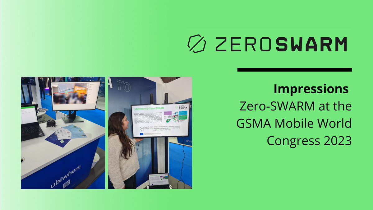 🙌  Thanks to <a href="/ubiwhere/">Ubiwhere</a>, who presented Zero-SWARM at Mobile World Congress #MWC23. Developed with Ubiwhere's expertise in #AI, #IoT, and edge computing, Zero-SWARM enables real-time control and decision-making for efficient and sustainable #manufacturing.