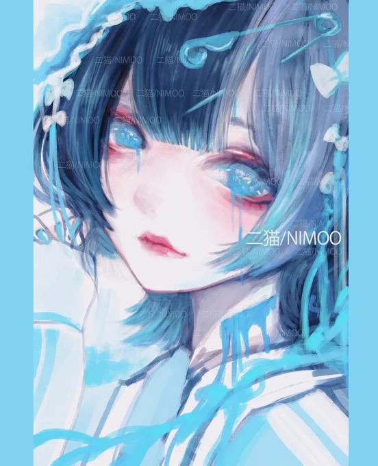  #art #水色界隈 #水色系統 #天使界隈 #サブカル #地雷 #イラスト #お絵描き #創作 #オリジナルイラスト 