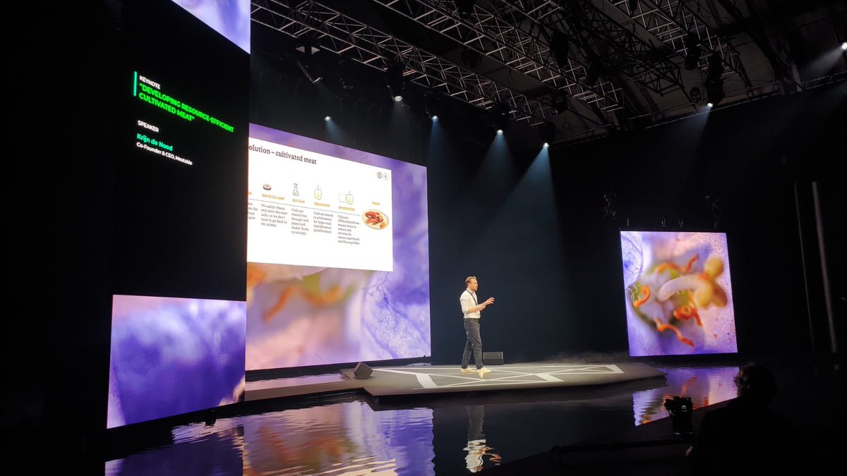 hellotmrc's tweet image. Krijn de Nood, co-founder and ceo at @itsmeatable ,is developing resource-efficient cultivated meat. “We need to make it as cheap as meat”🌱🥩

📍 Frontiers stage