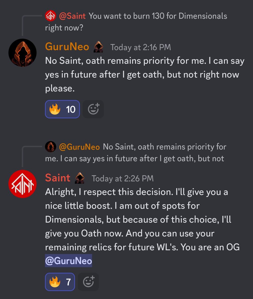 n30n_41's tweet photo. Denying to mint a free NFT worth 2eth floor for an Oath! People like @NeoEddymanuel and founders like @saintweb3 are the ones who make a community so strong at its roots. Pumped up for the upcoming Oath mint. Come become a part of this AMAAAAZING community.

#lostrealms #SIH https://t.co/ec2D6YfhYu