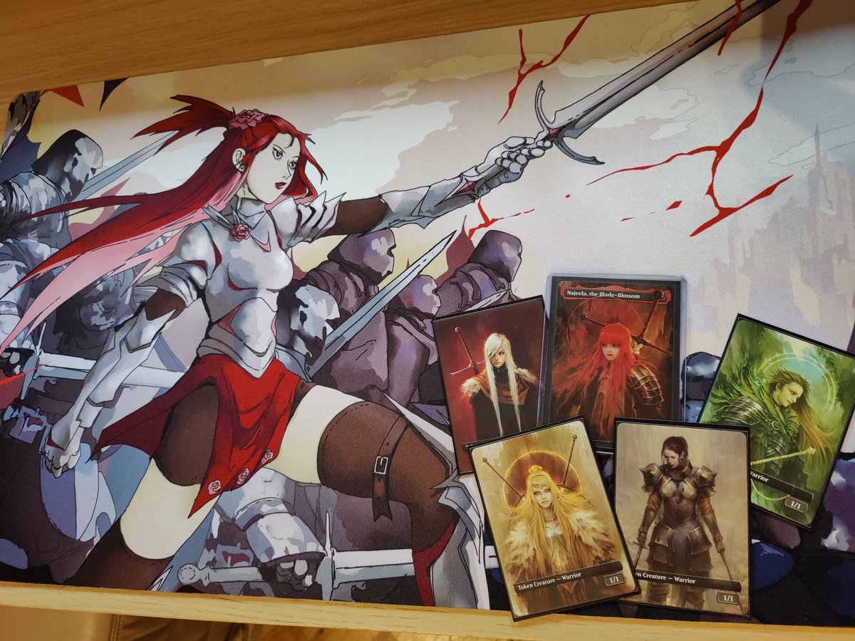 some more swag for Najeela. new alter and a  playmat-design by <a href="/0Gina01/">0Gina0</a> #mtg #mtgcommander #edh