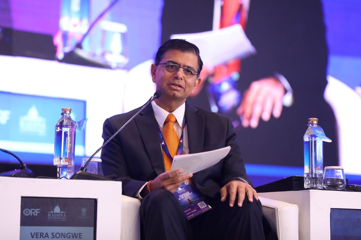 PwC_IN's tweet photo. We were #PwCProud to be at @RaisinaDialogue! Our Chairperson @SanjeevKrishan_ launched a first-of-its-kind climate change resilience study in partnership with @orfonline. Find out more: https://t.co/aJcIzLWF4Y | #TogetherWeSolve #CommittedToIndia #Raisina2023 https://t.co/bG6Amm1yQv
