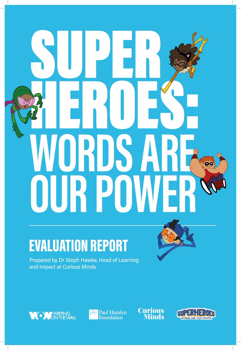 CuriousMindsNW's tweet photo. The full report for @wowfest’s Super Heroes: Words are Our Power project funded by @phf_uk. Evaluation conducted by Dr Steph Hawke (@stephhawke) our Head of Learning & Impact.
Please read & share: https://t.co/sblsGLNyCB
#NationalCareersWeek #CreativeCareers #CulturalEd https://t.co/tkoIU2RhpL