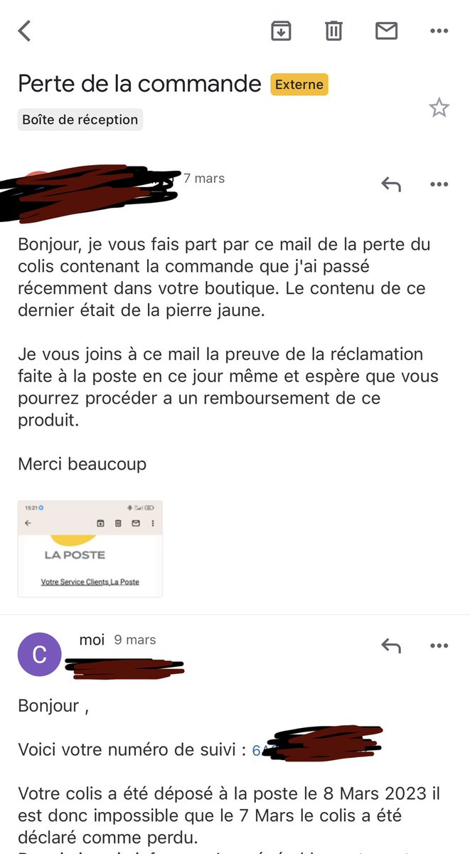 SexyFusée👩🏻‍🚀🚀 on Twitter "RT sibyllete J’ai expédié le colis d’un client le 8 Mars (dépôt à