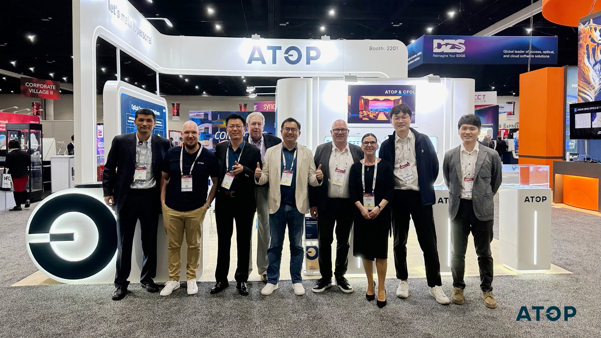 ATOPCorporation's tweet image. A big thanks to every ATOP team member for their contribution to making our participation in #OFC23 a success. We look forward to exploring new opportunities for growth and innovation in optical communications and networking. Welcome to meet us at #Netnod Meeting on March 14th!