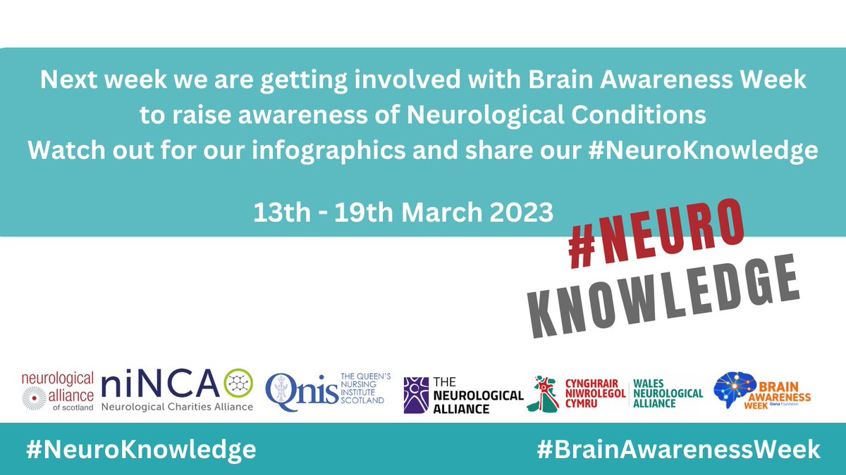 QNI_Scotland's tweet image. We are looking forward to sharing knowledge and raising awareness about neurological conditions next week! #NeuroKnowledge @NeuroAlScotland @niNCA @NeuroAlliance @NeuroWales #BrainAwarenessWeek