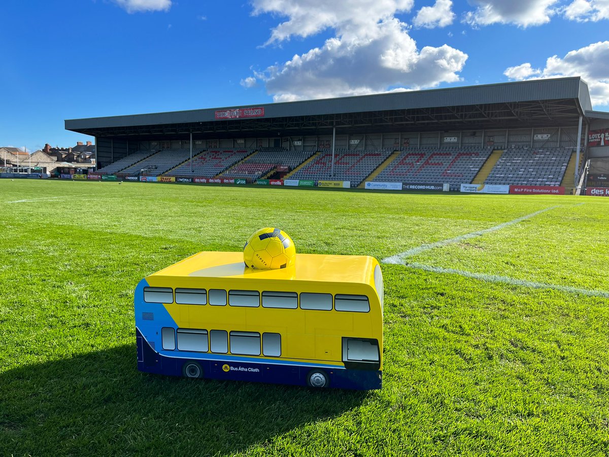 TheHarryMcC's tweet photo. I am very excited to share a special creation we have been working hard to bring to life over the last few months...

Meet Mini Dublin Bus, the official match ball carrier for @bfcdublin at Dalymount Park this season 🚌⚽

#TogetherInADifferentLeague https://t.co/H9AMFdiT3l