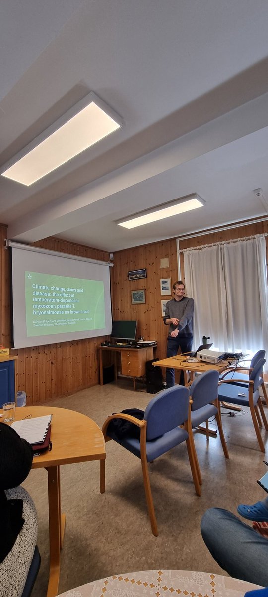 NoWPaS (@nowpas) on Twitter photo Now we are listening to <a href="/DuncanPhilpott/">Duncan Philpott</a> presenting his work on climate change, dams and disease: the effect of temperature-dependent myxozoan parasite T. bryosalmonae and brown trout ππ Now we are listening to <a href="/DuncanPhilpott/">Duncan Philpott</a> presenting his work on climate change, dams and disease: the effect of temperature-dependent myxozoan parasite T. bryosalmonae and brown trout ππ