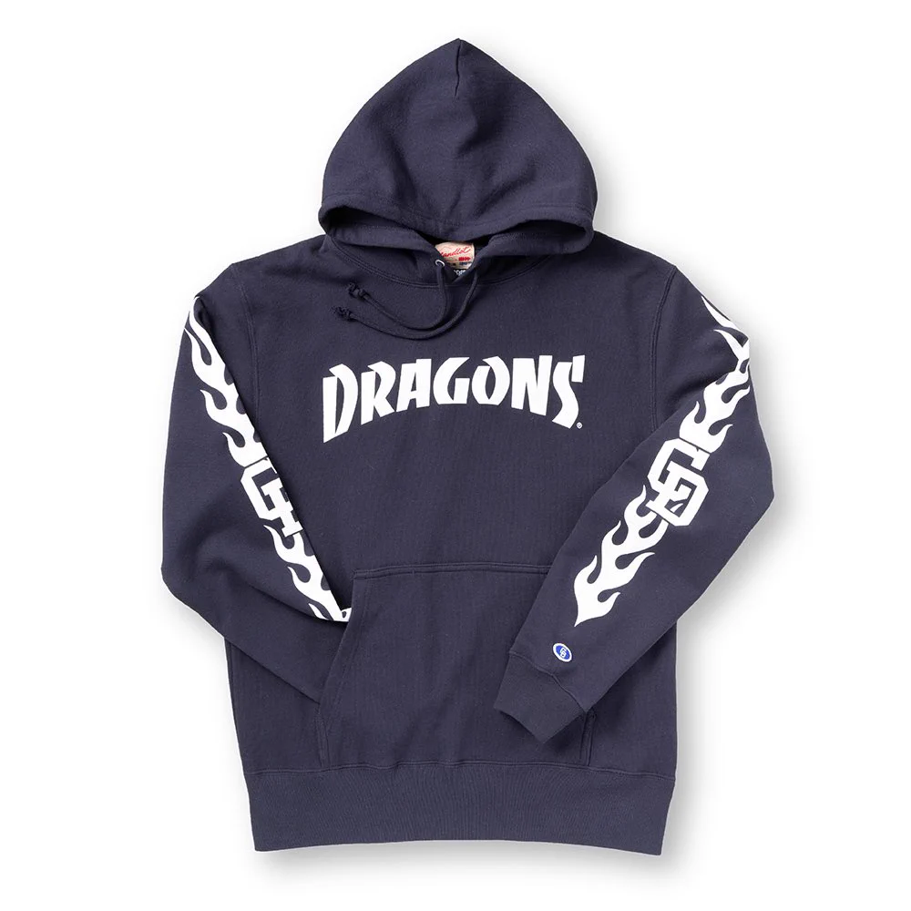 DRAGON ドラゴン バックプリント パーカー 裏起毛 サムホール 黒 XL X-এ ドラゴンズストア サカエ: 