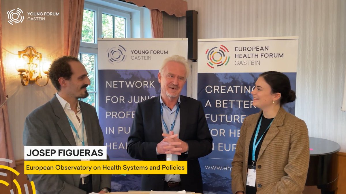 Young Forum Gastein (@younggasteiners) on Twitter photo How can we make the case for increased investment in the health workforce?
Josep Figueras <a href="/OBShealth/">European Observatory on Health Systems & Policies</a> shared his thoughts during #EHFG2022 with <a href="/YoungGasteiners/">Young Forum Gastein</a> <a href="/JosephineMosset/">Joséphine MOSSET</a> and <a href="/bcbourie/">Benjamín Cid-Bourié</a>.
📽️ Watch the full interview here: youtu.be/b_0ar7GIbGM
#EHFG2022Rewind How can we make the case for increased investment in the health workforce?
Josep Figueras <a href="/OBShealth/">European Observatory on Health Systems & Policies</a> shared his thoughts during #EHFG2022 with <a href="/YoungGasteiners/">Young Forum Gastein</a> <a href="/JosephineMosset/">Joséphine MOSSET</a> and <a href="/bcbourie/">Benjamín Cid-Bourié</a>.
📽️ Watch the full interview here: youtu.be/b_0ar7GIbGM
#EHFG2022Rewind