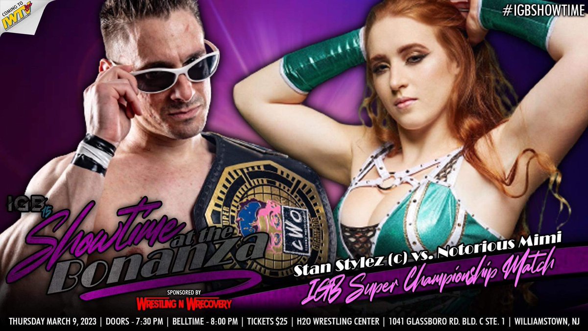 indiewrestling's tweet photo. Now On Demand

@IGBonanza #IGBShowtime!

@StanStylezIGB v @notorious_mimi
@TheBobbyOrlando v @zoeyskyepro
@DarienHardway v @LuminousJcStorm
@ZaydaSteel v @SaveUsSean
@_ChrisBradley v @2hotstevescott
+ @MarcAngel24 @TyAwesomePro @MarcusMathers1 &amp; more!

https://t.co/x9y1wWdPLH https://t.co/yHgHf872mA