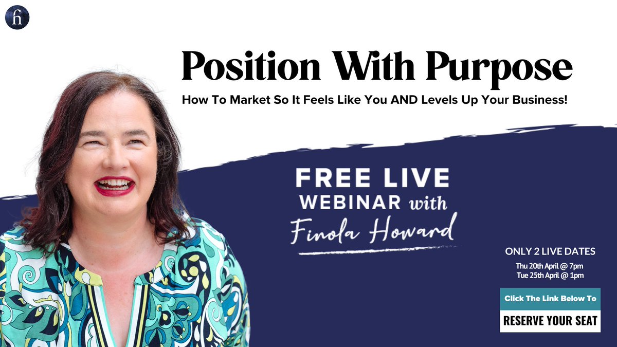 HowGMW's tweet image. Do you want to know how to Position your business with Purpose?

#PositionWithPurpose is our FREE 90-minute webinar where you will learn that it&apos;s possible to do your marketing in a way that feels like you AND delivers results.

🔗 courses.howgreatmarketingworks.com/position-with-…