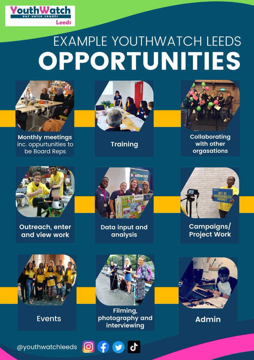Craig McKenna (@volunteeringhwl) on Twitter photo If you’re aged 14-25, live in the #Leeds area & are interested in trying to make #health & #care services better for children & young people, we want to hear from you
healthwatchleeds.co.uk/youthwatch/vol…
Call/email us
Telephone: 0113 8980035
info@healthwatchleeds.co.uk
or DM @YouthWatchLeeds If you’re aged 14-25, live in the #Leeds area & are interested in trying to make #health & #care services better for children & young people, we want to hear from you
healthwatchleeds.co.uk/youthwatch/vol…
Call/email us
Telephone: 0113 8980035
info@healthwatchleeds.co.uk
or DM @YouthWatchLeeds